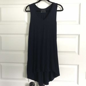 INTEGRITY 1939 Womens Navy Blue V-Neck Sleeveless High Low Dress Stretch Sz 2